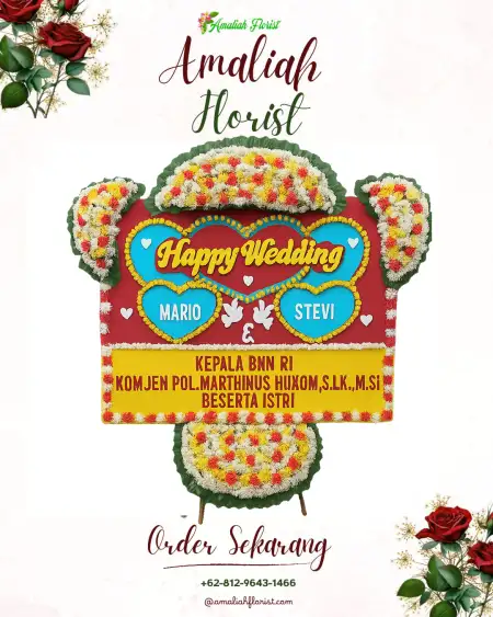 Papan Bunga Pernikahan Duda Utara
